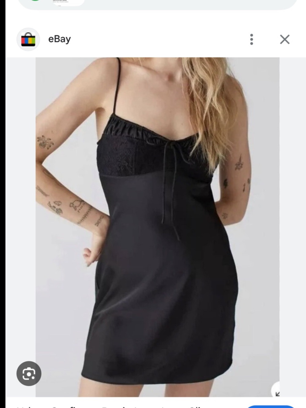Urban Outfitters Black Lace-Trim Slip Dress